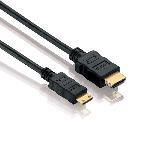 Mini HDMI Kabel High Speed mit Ethernet 1.4 FULL HD HDMI auf Mini C Stecker 3m