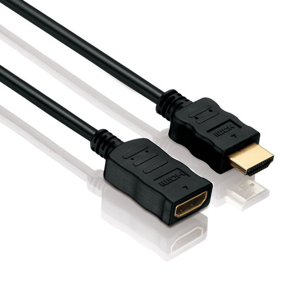 HDMI Verlängerungskabel Kabel Verlängerung Stecker auf Buchse FULL HD 0,5m