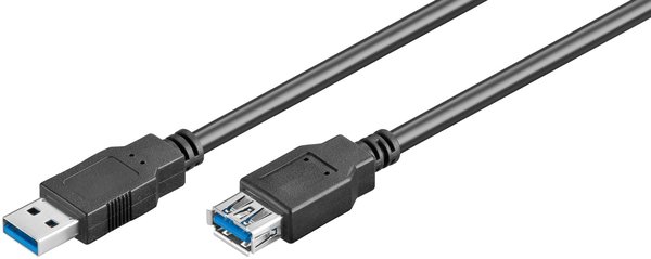 USB 3.0 Verlängerung Kabel Stecker A -> Buchse A Super Speed schwarz 0,3 m 30 cm