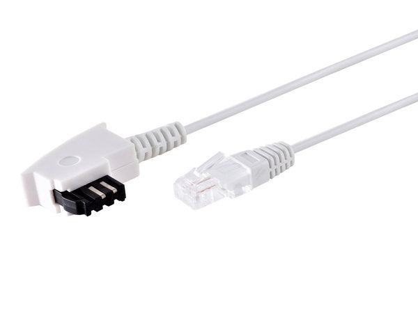 DSL VDSL Router IP Kabel weiss FritzBox EasyBox Speedport TAE RJ45 weiß 0,50 m