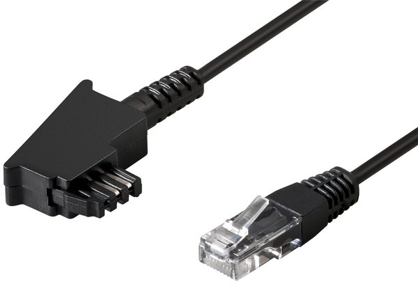 DSL VDSL Router IP Kabel FritzBox EasyBox Speedport TAE RJ45 schwarz 6,0 m